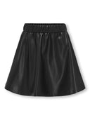 KOGBLAKE FAUX LEATHER SKIRT PNT BLACK