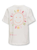 KOGLIA LIFE S/S OVZ PRINTED TEE JRS CLOUD DANCER/SUN