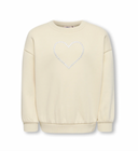 KMGKATE LIFE L/S LOOSE PEARL BRU SWT - BIRCH/HEART/PEARL