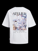 JORBROOKLYN GRAPHIC BACK TEE SS BRIGHT WHITE