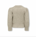 KMGSILLA LS O-NECK CARDIGAN KNT - PUNICE STONE/DETAILS HEARTS RED