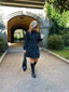 VISOL L/S PLEAT DENIM DRESS - BLACK