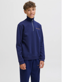 JORNORREBRO EMB SWEAT HIGH NECK JNR OCEAN CAVERN