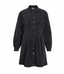 VISOL L/S PLEAT DENIM DRESS - BLACK