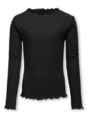 KOGIDOL LIFE LS O-NECK GLITTERTOP BLACK/SILVER GLITTER