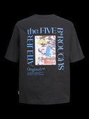 JORBROOKLYN GRAPHIC BACK TEE BLACK