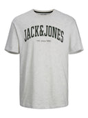 JJEJOSH TEE SS CREW NECK JNR WHITE MELANGE