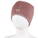 KIVAT PANNEBÅND I ULL MED VINDSTOPPER - ROSA