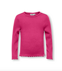 KIDS ONLY - KMGTRINNY LIFE SLD LS ONECK TOP - MAGENTA