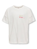 KOGLIA LIFE S/S OVZ PRINTED TEE JRS CLOUD DANCER/SUN
