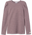 NMFWYLA WOOL/VIS LS TOP - ANTLER