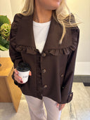 YASELSIA LS SHORT TRENCHCOAT - COFFEE BEAN