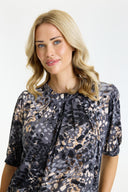 GRAZIA BLOUSE 1/2 SLEEVES - GREY