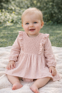 NBFDEMBE LS LOOSE BODY DRESS LIL - PEACH WHIP