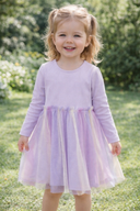 NMFDOTIANA LS DRESS - LAVENDER FOG