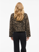 VISIMBA L/S SHORT JACKET - BLACK BEAUTY/LEOPARD