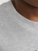 JJEJOSH TEE SS CREW NECK JNR WHITE MELANGE