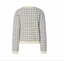 YASLIVIA LS SHORT KNIT CARDIGAN - BIRCH/DAZZLING BLUE