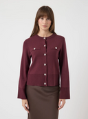 YASPIMI LS KNIT CARDIGAN - PORT ROYALE