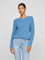 VIDALO O-NECK L/S KNIT TOP BLISSFUL BLUE