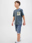 JJIRICK JJICON SHORTS JNR - BLUE DENIM