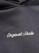 JORNORREBRO EMB SWEAT HOOD JNR - ASPHALT