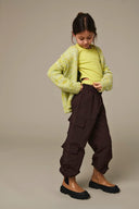 KOGALLYSSA LIFE LS TWIST OPEN CARDI KNT KIDS CITRONELLE