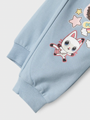 NMFJYLA GABBY SWE PANT UNB SKY - DUSTY BLUE