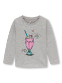 KMGKITA REG L/S SHAKE TOP - LIGHT GREY MELANGE