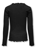 KOGIDOL LIFE LS O-NECK GLITTERTOP BLACK/SILVER GLITTER