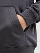 JORNORREBRO EMB SWEAT HOOD JNR - ASPHALT