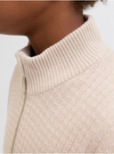 JPRBLUBARKLEY KNIT HALF ZIP JNR - SIMPLY TAUPE