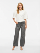 VIPALMA RW WIDE JEANS  - GREY DENIM/WASHED