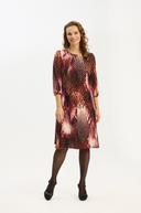 LUZIA DRESS 3/4 SLEEVES - BURGUNDY