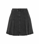 VINUS HW SHORT DENIM SKATER SKIRT - DARK GREY DENIM