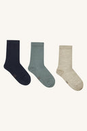 HCFOTY 3-PACK SOCKS - ULL/BAMBUS - MORE NAVY