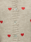 KMGSILLA LS O-NECK CARDIGAN KNT - PUNICE STONE/DETAILS HEARTS RED