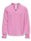 KOGMETTE LIFE L/S O-NECK SMOCK CUFF TOP BEGONIA PINK