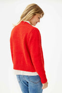 LOUISA KNIT CARDIGAN RED