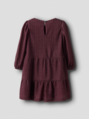 NMFRISILK LS DRESS R - BURGUNDY