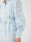 YASVIPS LS LONG SHIRT DRESS CLEAR SKY VIPS PRINT