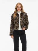 VISIMBA L/S SHORT JACKET - BLACK BEAUTY/LEOPARD