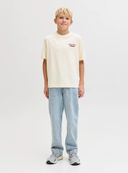 JORNORREBRO TYPO TEE SS CREW NECK SN JNR - ANTIQUE WHITE