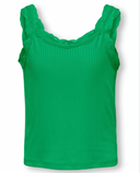 KOGMILA S/L LACE TANK TOP - GRØN