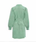 VICORDU L/S SHIRT DRESS - SMOKE GREEN