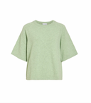 VILIGA 2/4 O-NECK KNIT TOP - SMOKE GREEN