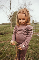 NMFWYLA WOOL/VIS LS TOP - ANTLER