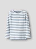 NMMDEKAB SLIM LS TOP - BLUE FOG/CLOUD DANCER