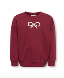 KMGKATE LIFE L/S LOOSE PEARL BRU SWT - CABERNET/BOW/PEARL