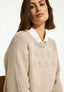 IN FRONT - CAMOMILE KNIT BLOUSE - SAND